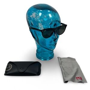 Ray-Ban RB2185 Wayfarer II Black Sunglasses Green G-15 Lens 55-18 Italy Case